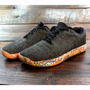NOBULL Black Heather Pixel Trainer Mesh Geometric Soles Men 12 EU 46 Wm 13.5